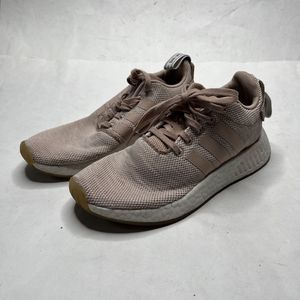 Adidas NMD R2 Women's AQ0197 Ash Pearl White Boost Running Shoes Size 6